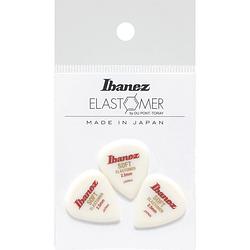 Foto van Ibanez belj1st25 elastomer plectrums 3-pack soft 2.5 mm - wit teardrop