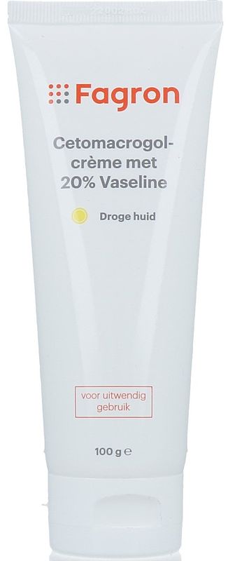 Foto van Fagron cetomacrogolcrème met 20% vaseline