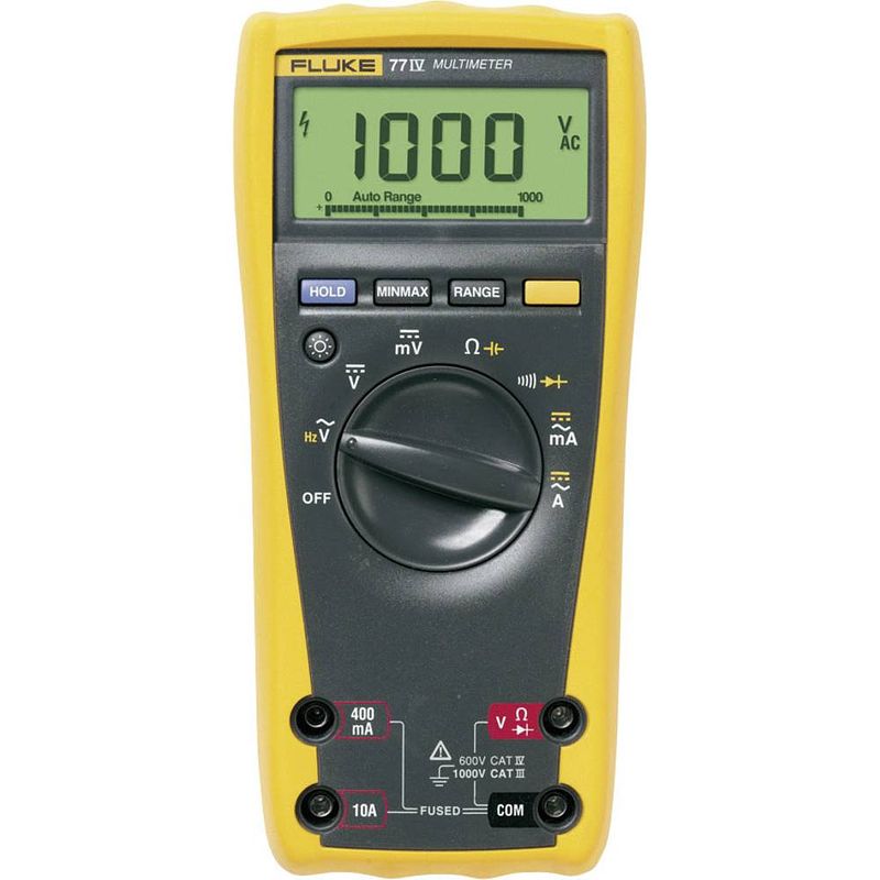 Foto van Fluke 77-4/eur multimeter digitaal cat iii 1000 v, cat iv 600 v weergave (counts): 6000