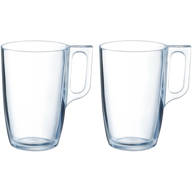 Foto van Arcoroc theeglazen ceylon - 12x - transparant glas - 6 x 10 cm - 400 ml - koffie- en theeglazen