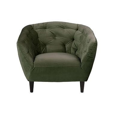 Foto van Fauteuil thyrza - fluweel - groen - leen bakker