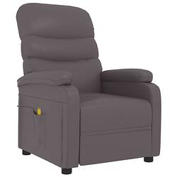 Foto van The living store massagestoel kunstleer grijs - fauteuil