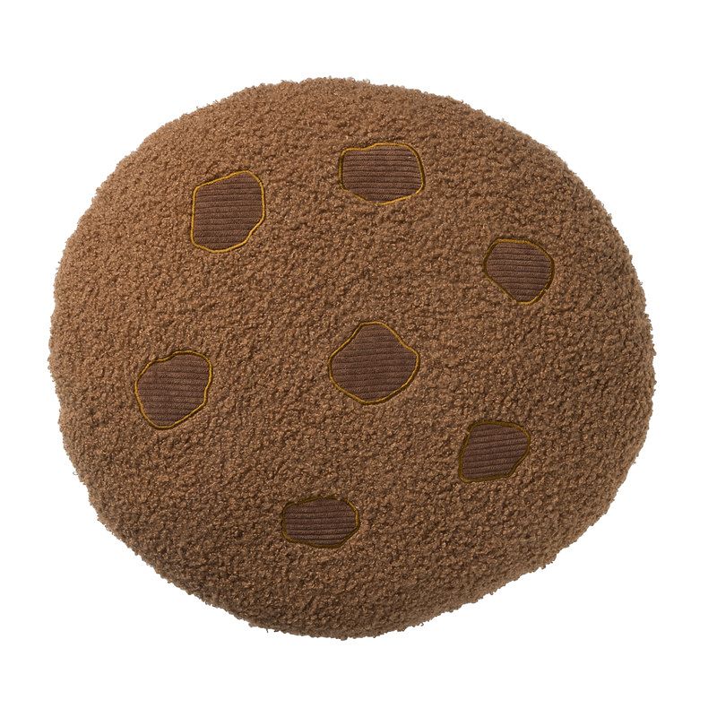 Foto van Kussen chocolate cookie - polyester - ø38 cm