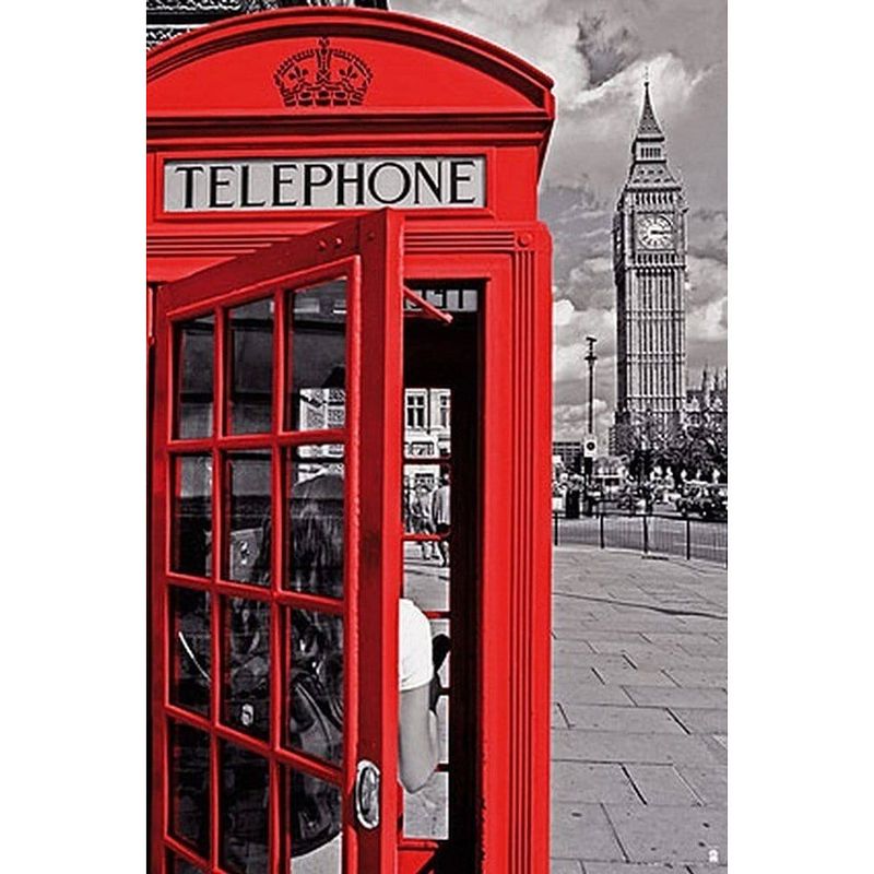 Foto van Grupo erik london phone box poster 61x91,5cm