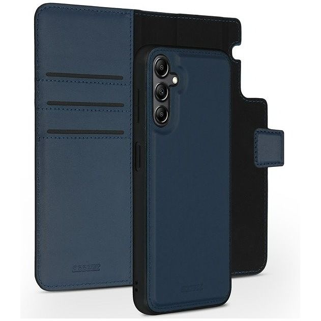 Foto van Accezz premium leather 2 in 1 wallet bookcase samsung galaxy a14 (5g/4g) telefoonhoesje blauw