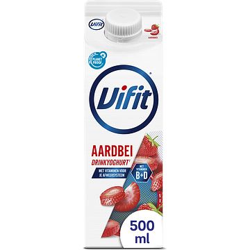 Foto van Vifit drinkyoghurt aardbei 500ml bij jumbo