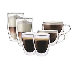Foto van Glazenset, koffie, latte & cappuccino - set van 6 - maxxo