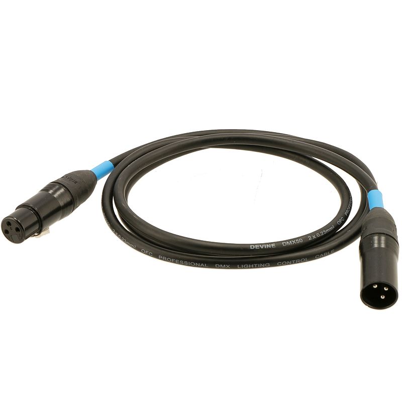 Foto van Devine dmx50/1.5 dmx-kabel 3-pins xlr 1.5 meter