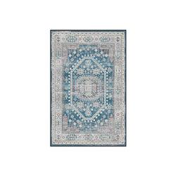 Foto van Vloerkleed vintage 160x220cm donkerblauw perzisch oosters tapijt