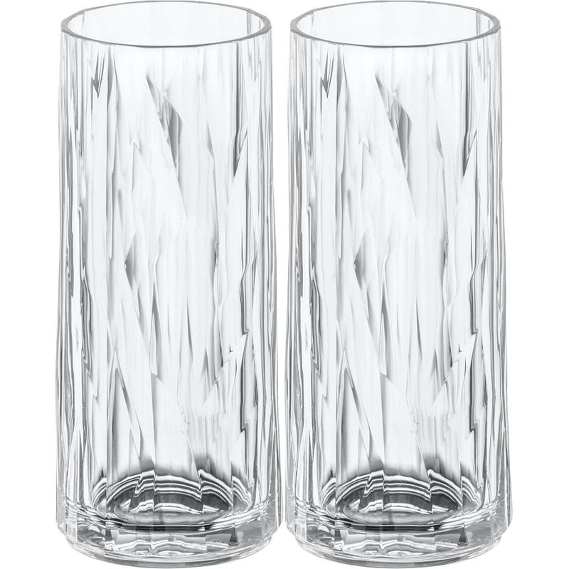 Foto van Koziol longdrinkglazen / cocktailglazen - onbreekbaar - superglas - 250 ml - 2 stuks