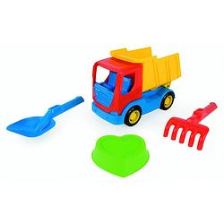 Foto van Wader strandset kiepwagen 25 cm 4-delig multicolor