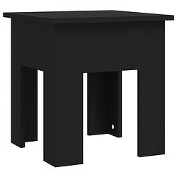 Foto van The living store banktafel - zwart - spaanplaat - 40 x 40 x 42 cm - montage vereist