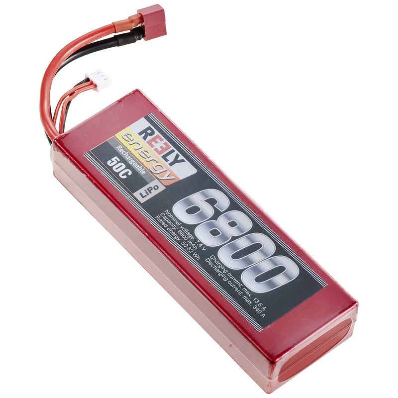 Foto van Reely lipo ontvangeraccu 7.4 v 6800 mah aantal cellen: 2 50 c hardcase t-stekkersysteem