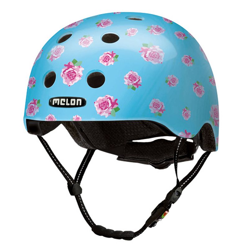 Foto van Melon fietshelm flying roses blauw maat xl - xxl