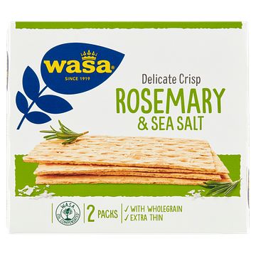 Foto van Wasa delicate crisp rosemary & sea salt 190g bij jumbo