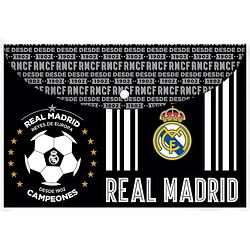 Foto van Real madrid cf portfoliomap junior a4 zwart/wit