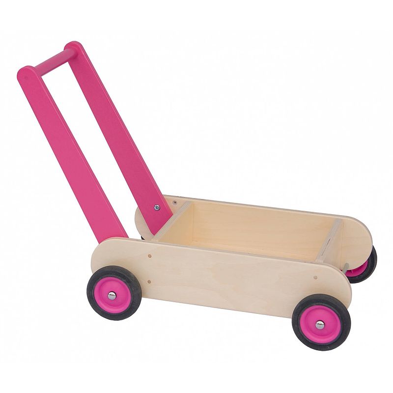 Foto van Van dijk toys blokkenduwwagen 55 cm roze