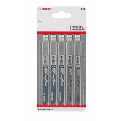 Foto van Bosch accessories 2608667854 decoupeerzaagblad-set wood, 5-delig, makita-schacht n/a 5 stuk(s)