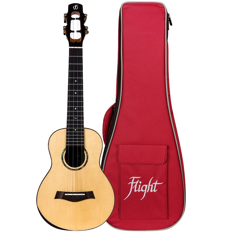 Foto van Flight royal series voyager eq-a concert elektrisch-akoestische concert ukelele met gigbag