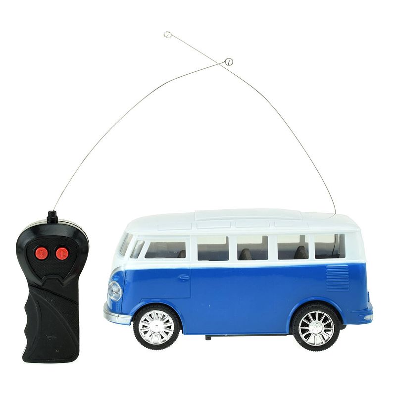 Foto van Toi-toys retrobusje met licht blauw