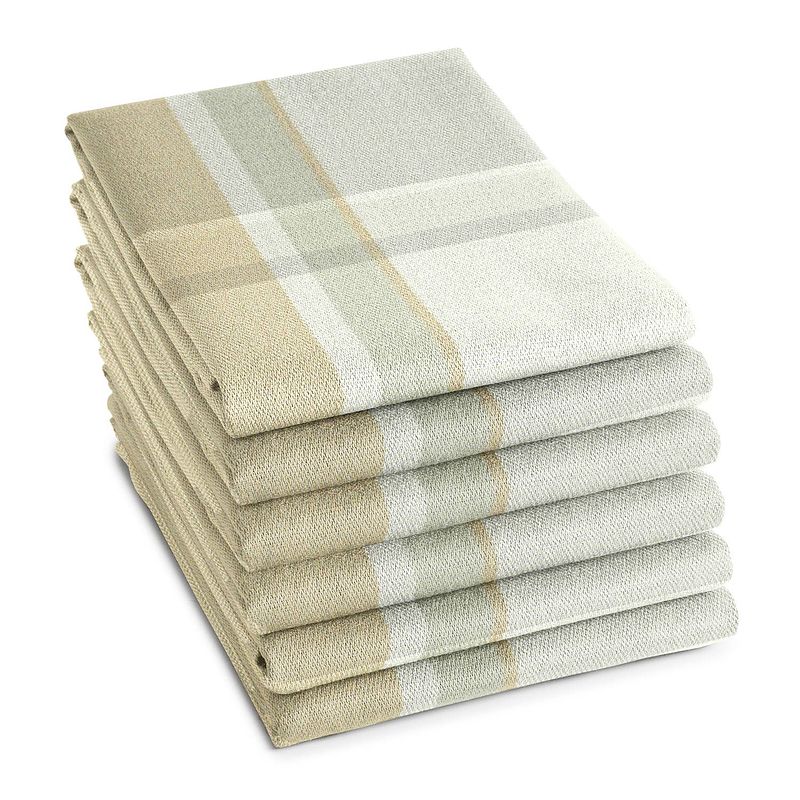 Foto van Ddddd theedoek madras - 60x65 cm - cream - 6 stuks