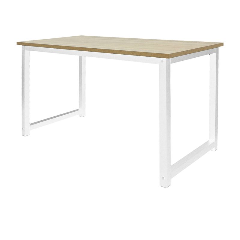 Foto van Bureau 120x60x74,5 cm, eiken wit, mdf tafelblad met stevig