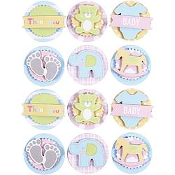 Foto van Happy moments 3d stickers baby 35 x 5 mm 12 stuks