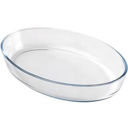 Foto van Chef traiteur ovenschaal van borosilicaat glas - ovaal - 4 liter - 40 x 27 x 7 cm - ovenschalen