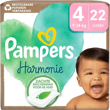 Foto van Pampers harmonie luiers maat 4, 22 luiers, 9kg14kg bij jumbo