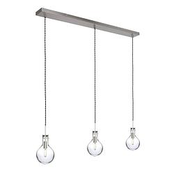 Foto van Steinhauer hanglamp elegance 3 lichts l 100 cm mat chroom