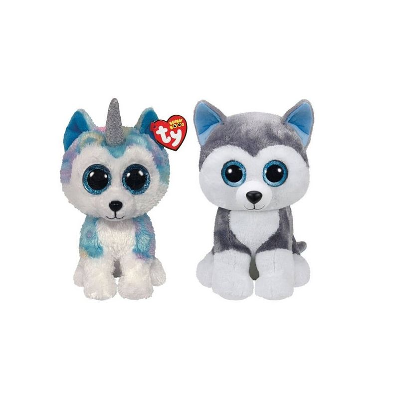 Foto van Ty - knuffel - beanie buddy - helena husky & slush husky