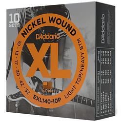 Foto van D'saddario exl140-10p 10-52 light top heavy bottom nickel wound snaren voor elektrische gitaar (10 sets)