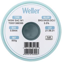 Foto van Weller wsw sac m1 soldeertin, loodvrij spoel sn3,0ag0,5cu 500 g 0.8 mm
