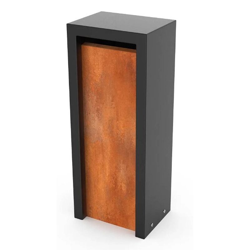 Foto van Geroba - litru combo corten/ral 9005 lengte: 400 breedte: 300 hoogte:1000