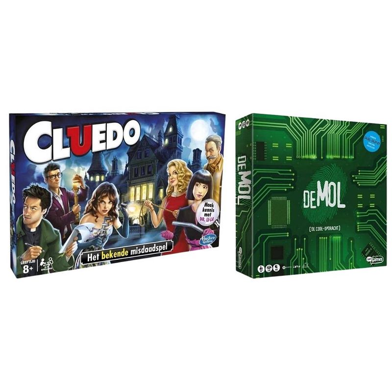 Foto van Spellenbundel - 2 stuks - hasbro cluedo & wie is de mol