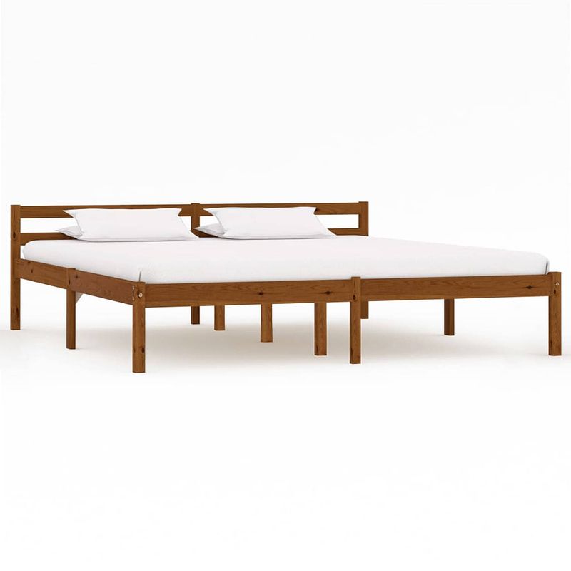 Foto van Vidaxl bedframe massief grenenhout honingbruin 180x200 cm