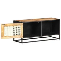 Foto van The living store - massief mangohouten tv-meubel - hifi-kast - 90 x 30 x 40 cm - rustieke charme