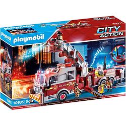 Foto van Playmobil city action brandweerwagen: us tower ladder - 70935