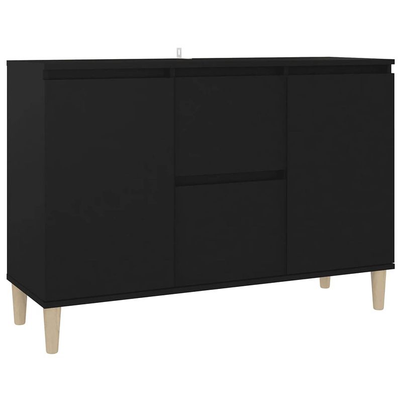 Foto van Vidaxl dressoir 103,5x35x70 cm spaanplaat zwart