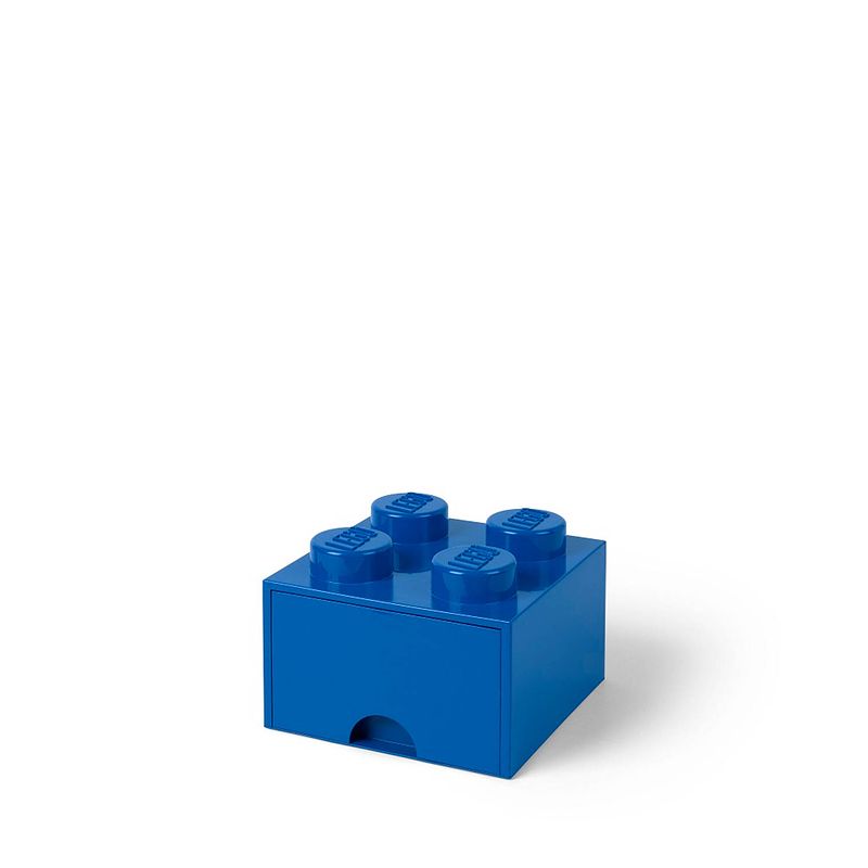 Foto van Set van 2 - opberglade brick 4, blauw - lego