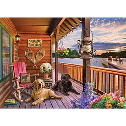 Foto van Cobble hill legpuzzel lakehouse karton 1000 stukjes