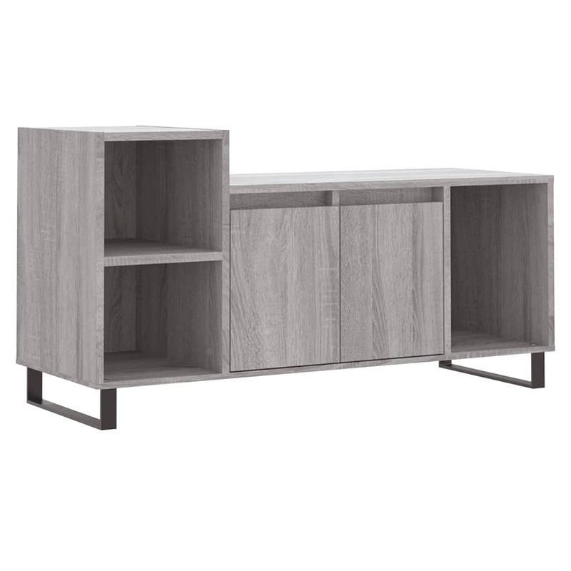 Foto van Vidaxl tv-meubel 100x35x55 cm bewerkt hout grijs sonoma eikenkleurig