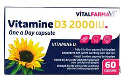 Foto van Vitalfarma vitamine d3 2000iu capsules