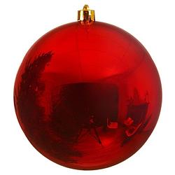 Foto van Grote raam/deur/kerstboom decoratie rode kerstballen 20 cm glans - kerstbal