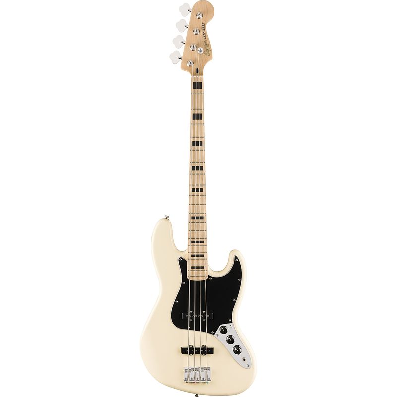 Foto van Squier affinity series active jazz bass mn olympic white elektrische basgitaar