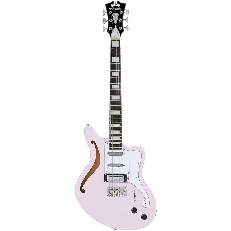 Foto van D'sangelico premier bedford sh shell pink semi-akoestische gitaar met gigbag