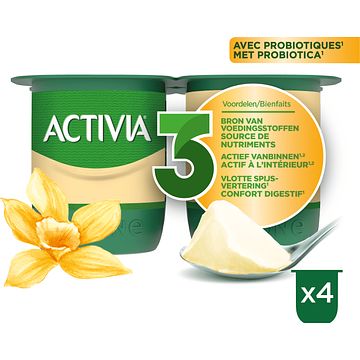 Foto van Activia yoghurt vanille 4 x 125g bij jumbo