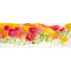 Foto van Marta peuckert - poppy ribbon yellow kunstdruk 100x35cm