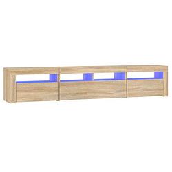 Foto van Vidaxl tv-meubel met led-verlichting 210x35x40 cm sonoma eikenkleurig