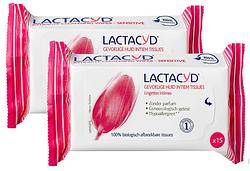 Foto van Lactacyd tissues gevoelige huid multiverpakking